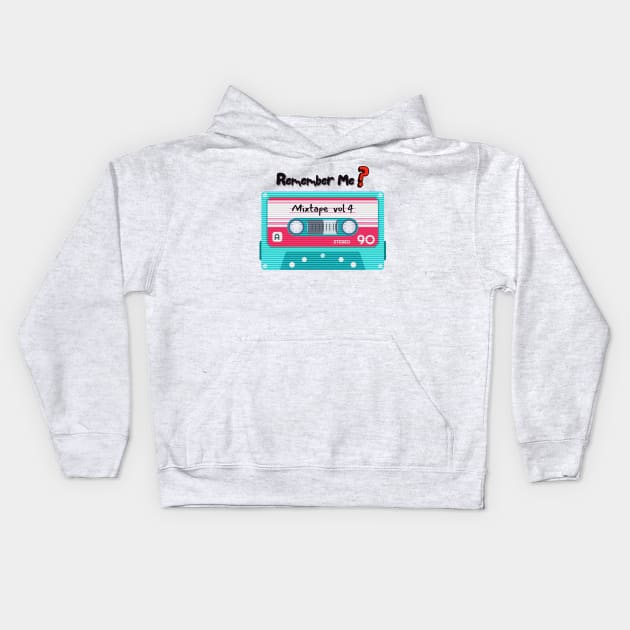 Cassette Remember Me? Music Is Life Kids Hoodie by Barts Arts